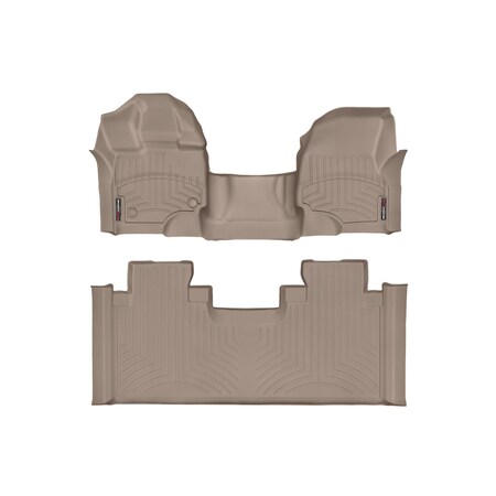 Weathertech Front and Rear Floorliners - Over The Hump, 457931-456975 457931-456975